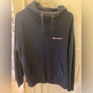 Dark Blue Champion Sweatshirt with cowl neck. Size 2XL